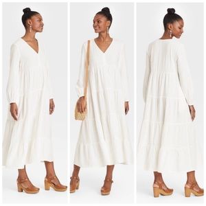 Universal Thread White Balloon Long-Sleeveβ¦